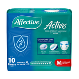 AFFECTIVE ACTIVE PARA INCONTINENCIA TALLA MEDIANO CON 10 PIEZAS