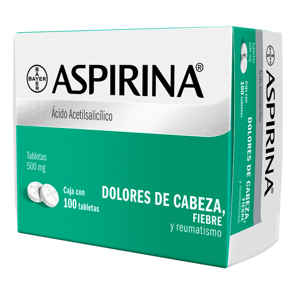 ASPIRINA 500MG CON 100 TABLETAS