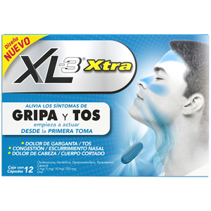 XL-3 XTRA GRIPA TOS CON 12 CÁPSULAS