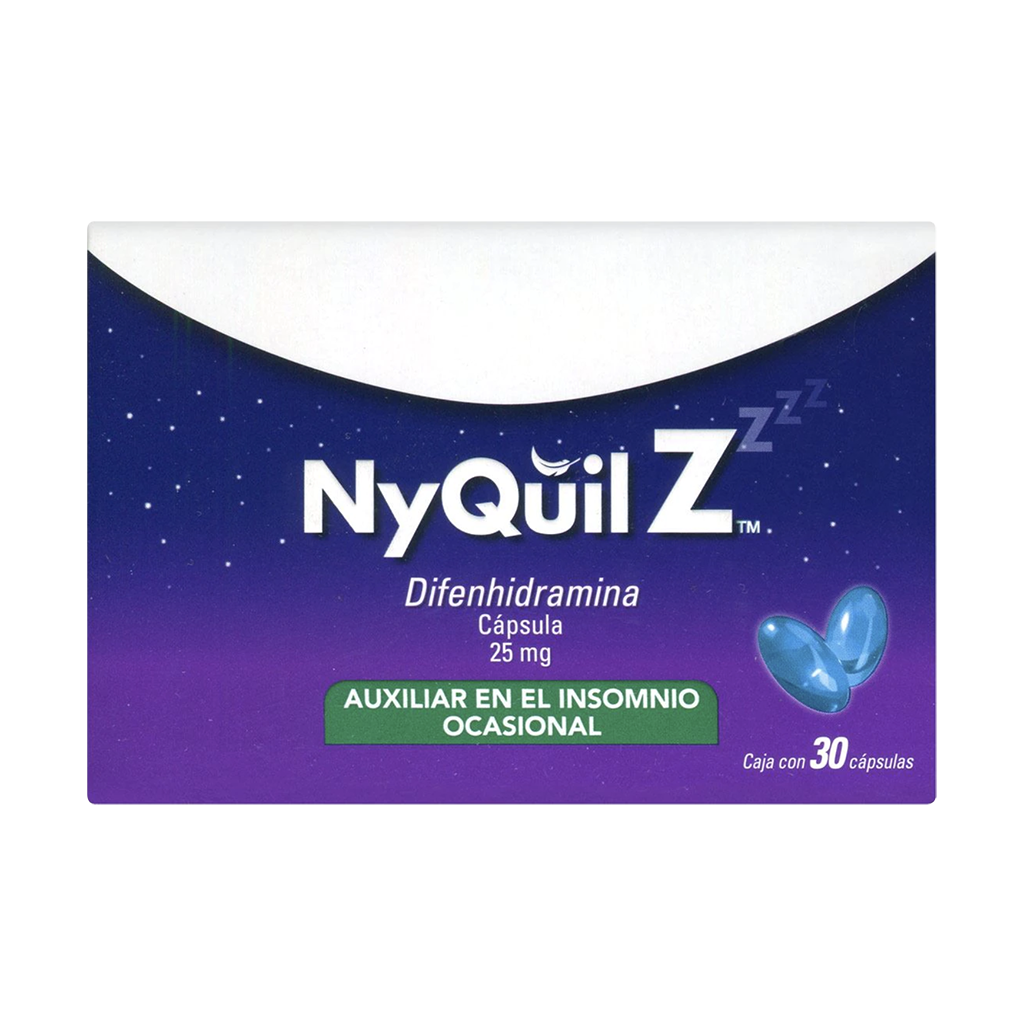 NYQUIL Z 25MG CON 30 CAPSULAS FARMACIA CALDERON