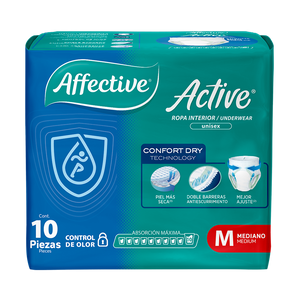 AFFECTIVE ACTIVE PARA INCONTINENCIA TALLA MEDIANO CON 10 PIEZAS