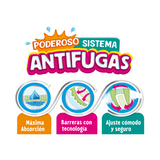 KIDDIES ANTIFUGAS TALLA 6 XX GRANDE CON 40 PAÑALES