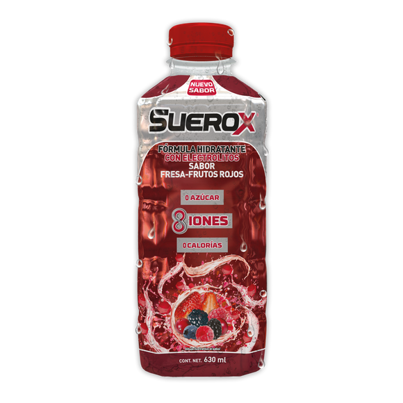 SUEROX SABOR FRESA-FRUTOS ROJOS CON 630ML