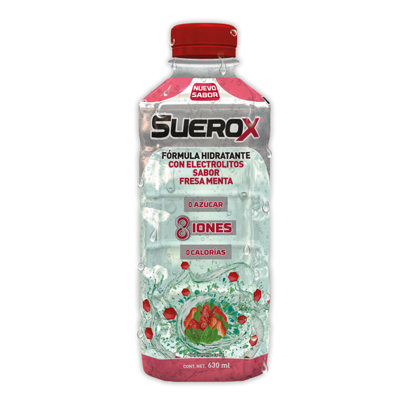 SUEROX SABOR FRESA MENTA CON 630ML