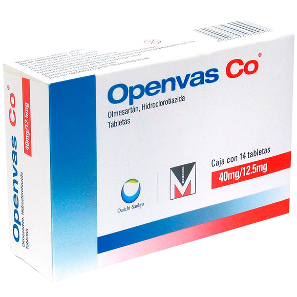 OPENVAS CO 40/12.5MG CON 14 TABLETAS