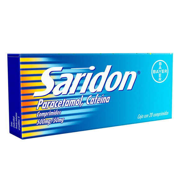 SARIDON 500/50MG CON 20 COMPRIMIDOS