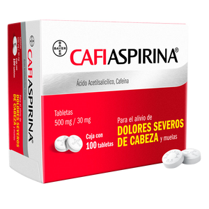 CAFIASPIRINA 500/30MG CON 100 TABLETAS