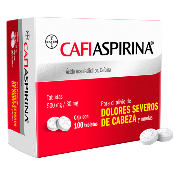 CAFIASPIRINA 500/30MG CON 100 TABLETAS