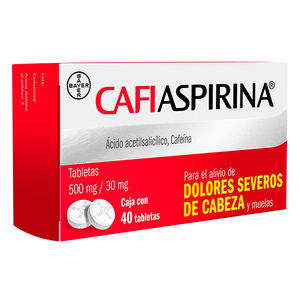 CAFIASPIRINA 500/30MG CON 40 TABLETAS