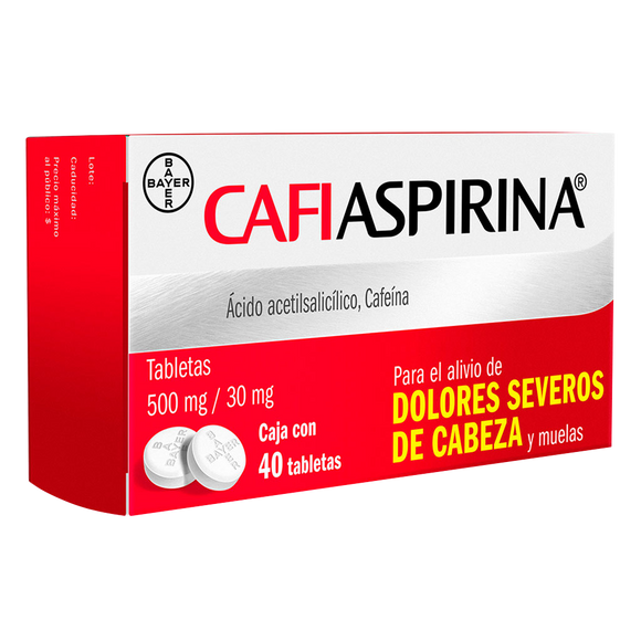 CAFIASPIRINA 500/30MG CON 40 TABLETAS