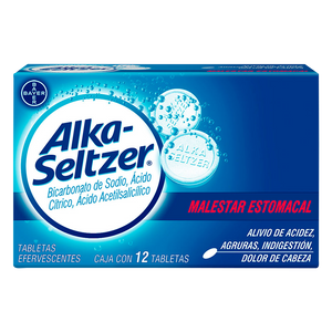 ALKA SELTZER CON 12 TABLETAS EFERVESCENTES