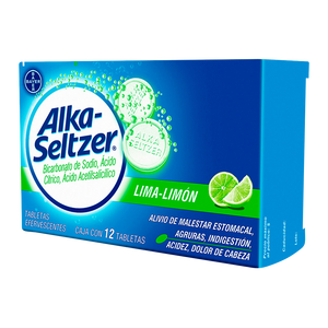 ALKA SELTZER LIMA LIMON CON 12 TABLETAS EFERVESCENTES