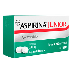 ASPIRINA JUNIOR 100MG CON 60 TABLETAS