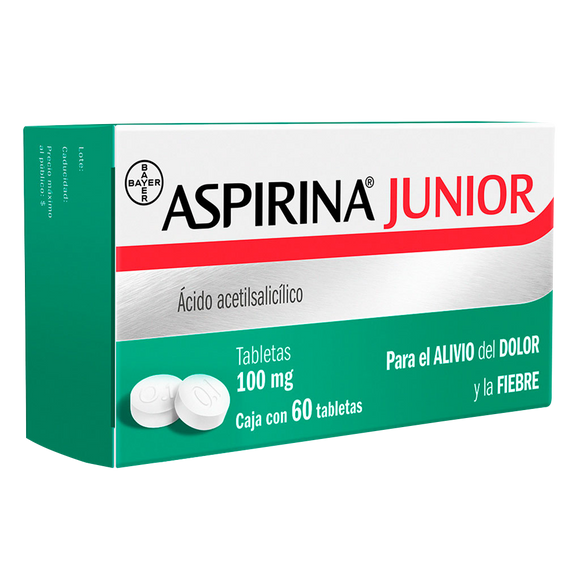 ASPIRINA JUNIOR 100MG CON 60 TABLETAS