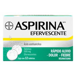 ASPIRINA EFERVESCENTE 500MG CON 12 TABLETAS