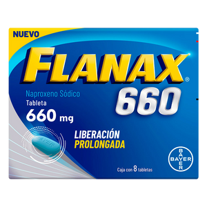 FLANAX 660MG CON 8 TABLETAS LIBERACION PROLONGADA