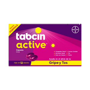 TABCIN ACTIVE GRIPA Y TOS 12 CAPS