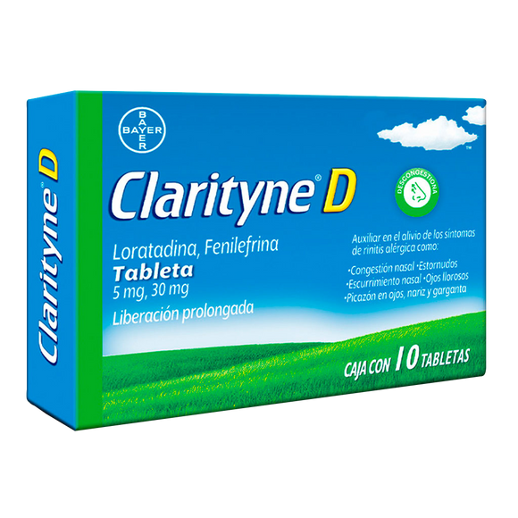 CLARITYNE D 5/30MG CON 10 TABLETAS