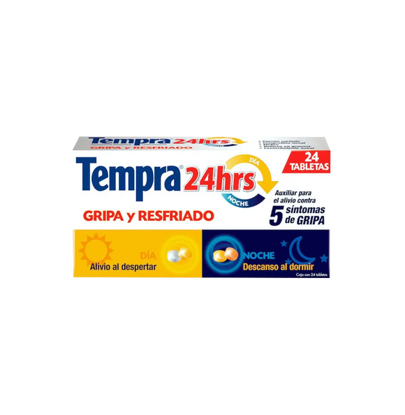 TEMPRA 24HRS DIA/NOCHE 24 TAB