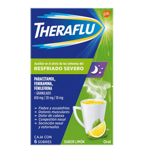 THERAFLU EXTRA POWDER 650/10/2 MG 1X6 VERDE 6 MX