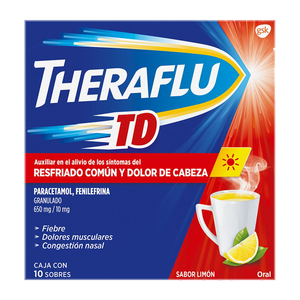 THERAFLU POWDER 650+10MG 1X10 - ROJO 10 MX