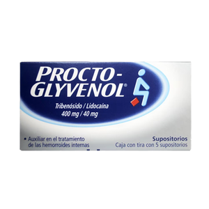 PROCTOGLYVENOL 400MG SUPS 5 /