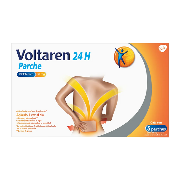 VOLTAREN 24H 30MG CON 5 PARCHES