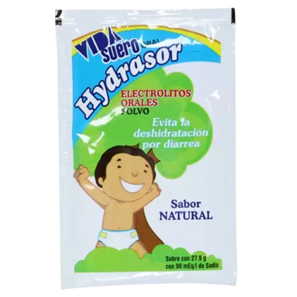 ELECTROLITOS ORALES HYDRASOR POLVO SABOR NATURAL 1 SOBRE CON 27.9G