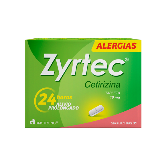 ZYRTEC 10MG CON 20 TABLETAS