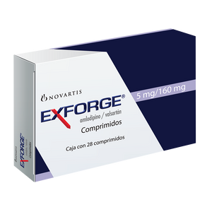 EXFORGE 5MG/160MG CON 28 TABLETAS