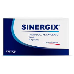 SINERGIX 25/10MG CON 10 CAPSULAS