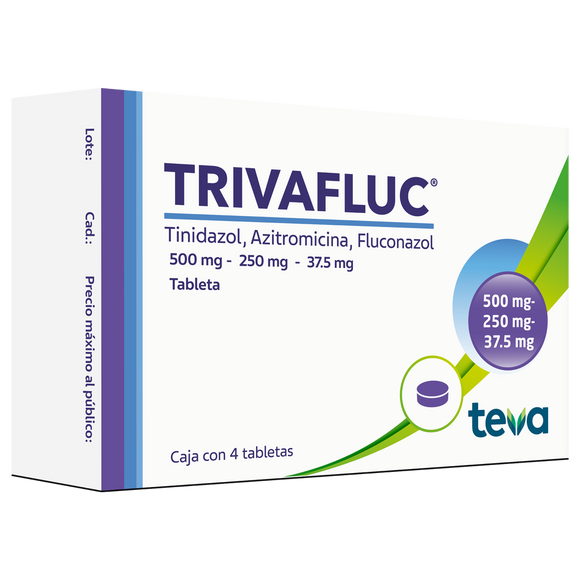 TRIVAFLUC 500/250/37.5MG CON 4 TABLETAS