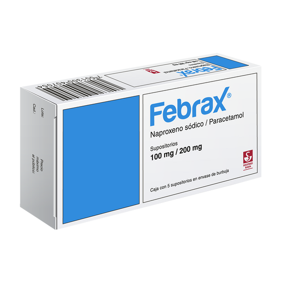 FEBRAX 100MG CON 5 SUPOSITORIOS