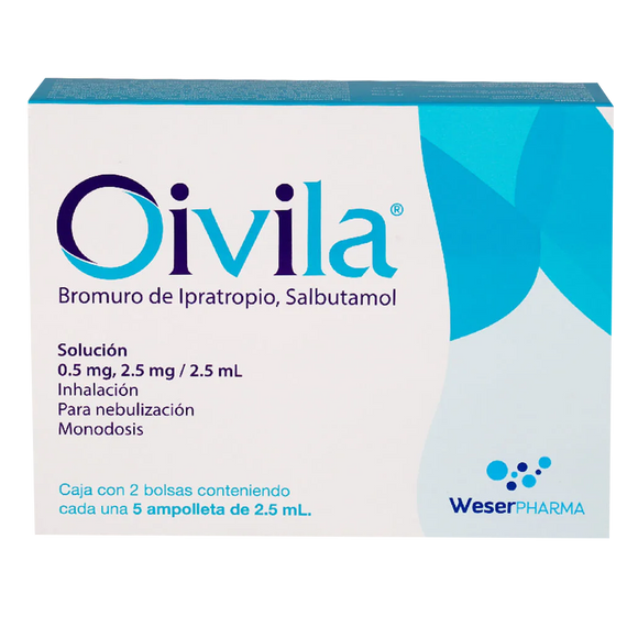 OIVILA 0.5/2.5MG CAJA CON 10 AMPOLLETAS DE 2.5ML C/U