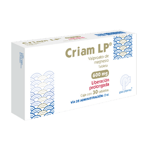 CRIAM 600MG LIBERACION PROLONGADA CON 30 TABLETAS