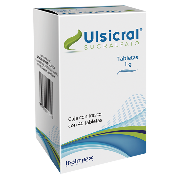 ULSICRAL 1G CON 40 TABLETAS