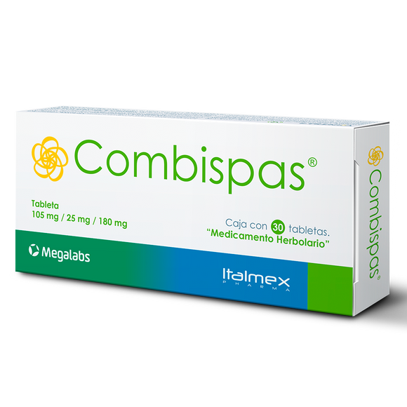 COMBISPAS 105/25/180MG CON 30 TABLETAS