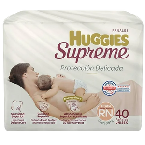 HUGGIES SUPREME ETAPA RN CON 40 UNIDADES