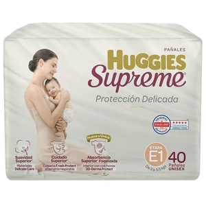 HUGGIES SUPREME ETAPA 1 CON 40 UNIDADES