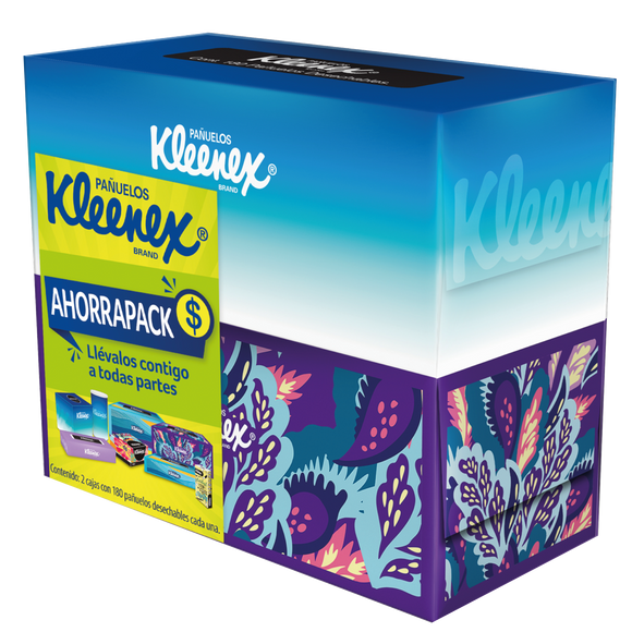 KLEENEX PAÑUELOS 2 PACK CON 180 C/U