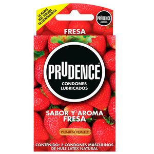 PRUDENCE AROMA FRESA CON 3 CONDONES