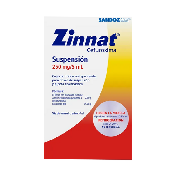 ZINNAT 250MG SUSP 50ML