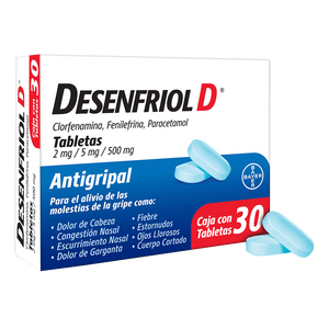 DESENFRIOL D 2/5/500MG CON 30 TABLETAS