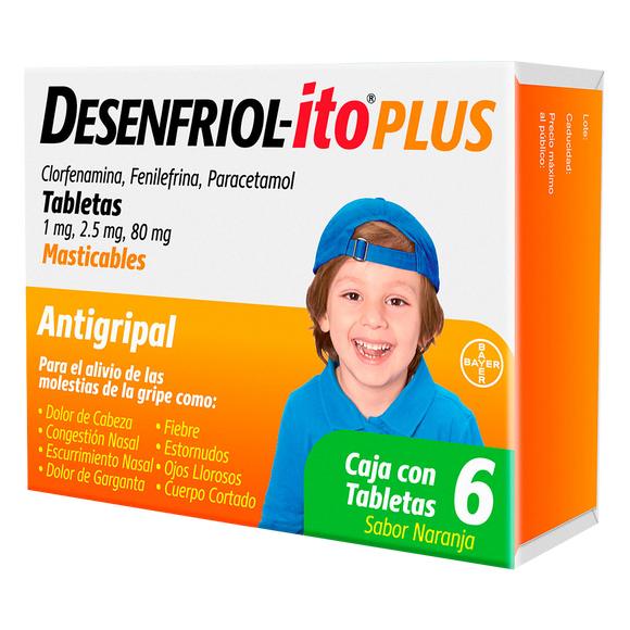 DESENFRIOLITO PLUS CON 6 TABLETAS