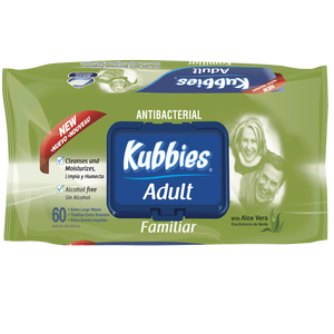 KUBBIES CON 60 TOALLITAS HUMEDAS PARA ADULTO