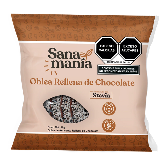 SANAMANIA OBLEA RELLENA DE CHOCOLATE CON 38G