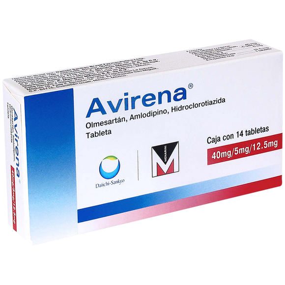 AVIRENA 40/5/12.5MG CON 14 TABLETAS