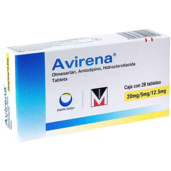 AVIRENA 20/5/12.5MG CON 28 TABLETAS