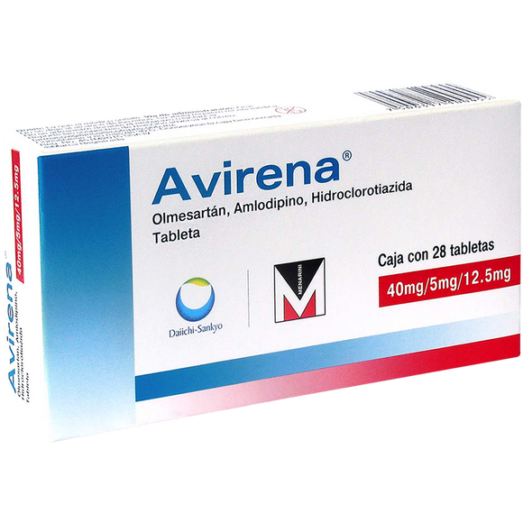 AVIRENA 40/5/12.5MG CON 28 TABLETAS