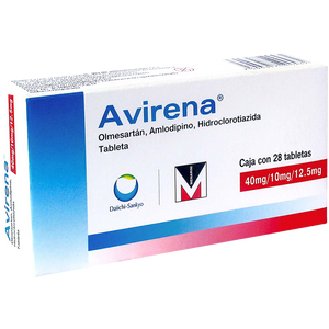 AVIRENA 40/10/12.5MG CON 28 TABLETAS